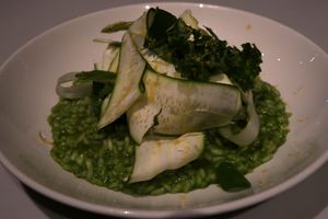 Risotto, the only warm veggie dish at this place at Bills in Fukuoka