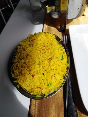 pilau rice at Delhi Darbar in Tenerife