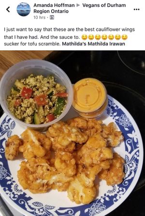 Buffalo Cauliflower Wing Day at Mathilda's in Oshawa