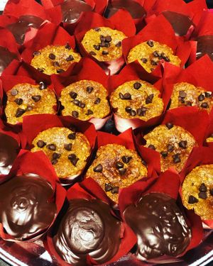 In house baked desserts- free from: oil, gluten, dairy, egg, & refined sugar.  at Mathilda's in Oshawa