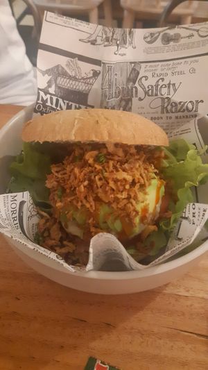 Vegan burger at The Veggie Carmen in Santiago De Compostela