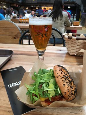 Great veggie burger not from frozen patty! at The Veggie Carmen in Santiago De Compostela