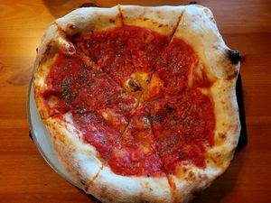 Garlic Pizza Bread & Tomato. at Torna a Surriento in Bangor