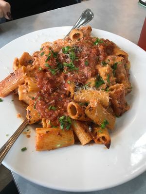 Pasta with “meat sauce” special at Alternative Plate in Lake Como