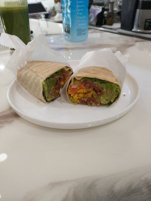 Crunchy saffron burrito at Lulu's Empowering Goods in Lindenhurst