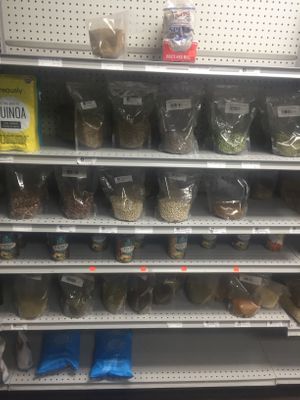Grains, beans at Lulu's Empowering Goods in Lindenhurst