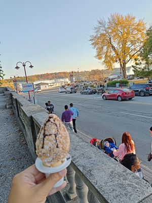 Soft serve with a view on the Falls at Sweet Jesus  in Niagara Falls