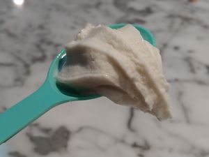 Sample of the only Vegan flavor: Coconut (soy based) at Sweet Jesus  in Niagara Falls
