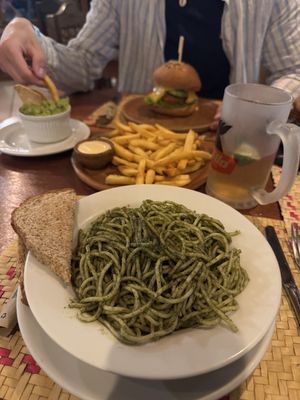 Vegan Pesto Pasta   at Hotel Jaguar Inn in Tikal