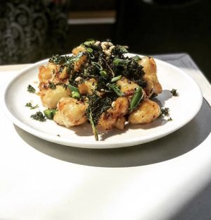 General Tso’s cauliflower.  Excellent flavor with a good balance of textures.  at Naive in Louisville