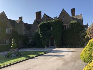 Entrance to the main building & restaurant  at Mallory Court in Leamington Spa
