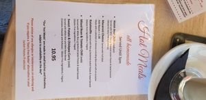 Menu at Murray's in Barmouth