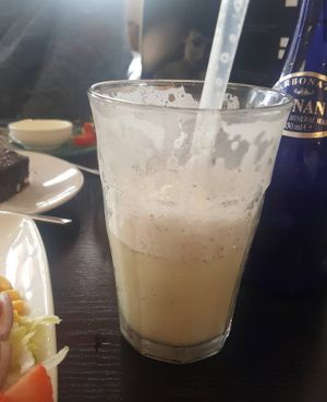 Soy milk vanilla frappe at Murray's in Barmouth