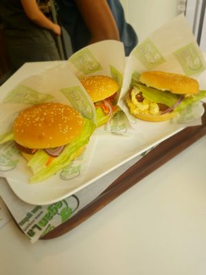 Falafel burgers. at Vegan Land Cigkofte in Koblenz