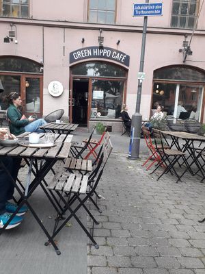 From the outside at Green Hippo in Helsinki