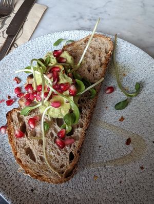 Avocado toast at Green Hippo in Helsinki