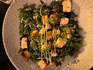 Wasabi kale black rice bowl at Green Hippo in Helsinki