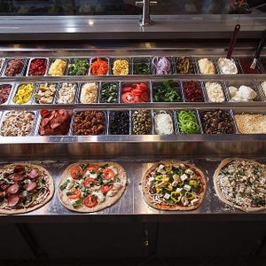 Build your own pizza, panini and salads, with vegan cheese and endless veggie toppings!  Currently offering Impossible Burger as  topping...contains no meat and made from plants! at Your Pie in Flagstaff