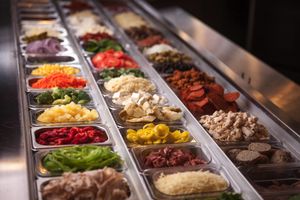 Endless veggie choices and vegan cheese! at Your Pie in Flagstaff