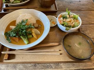 Vegan curry plate  at Yaoya in Fujisawa