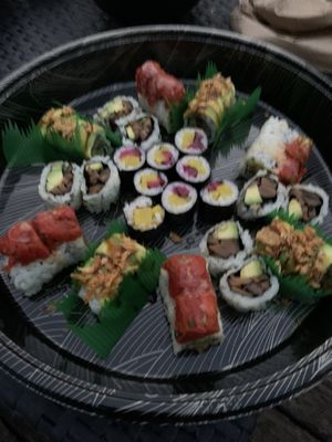 Vegan restaurant week platter  at Tomo Sushi & Ramen in Philadelphia