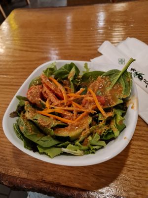 Green salad at Tomo Sushi & Ramen in Philadelphia