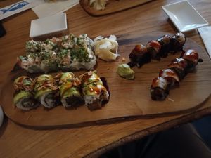 Beautiful platings and arrangement of sushi rolls here every time! at Tomo Sushi & Ramen in Philadelphia