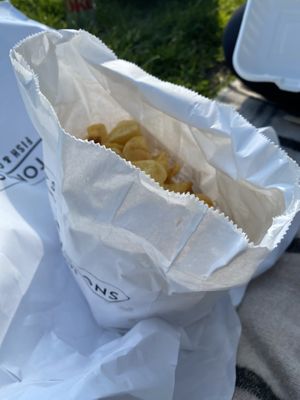 Large chips  at Sutton and Sons in London