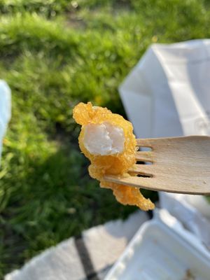 Vegan battered calamari  at Sutton and Sons in London