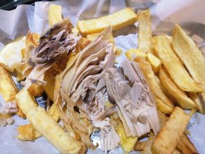 Inside the Banana blossom "fish and chips" at Sutton and Sons in London