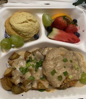 Delicious Saturday brunch special   at The Happy Bakery in Ofallon