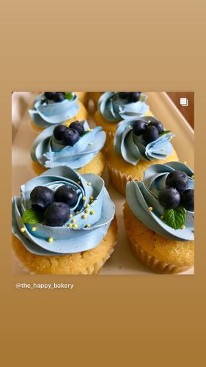 Lemon blueberry cupcakes at The Happy Bakery in Ofallon
