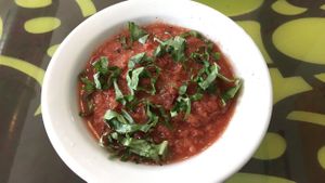 Tomato Basil Gazpacho at Live! in Pensacola