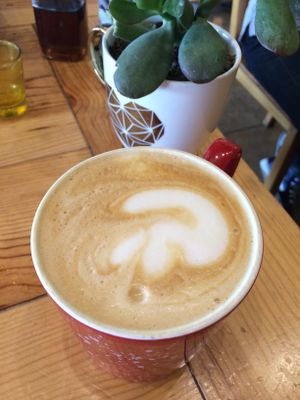 Latte almond milk at Alma Verde - Hipodromo in Tijuana