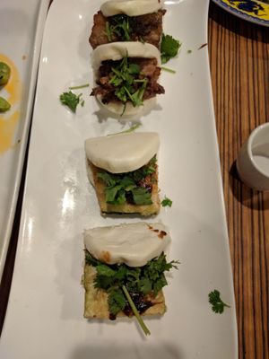 Open dumpling with squash appetizer at Fang Restaurant in San Francisco