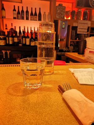 Water pitcher at Fang Restaurant in San Francisco