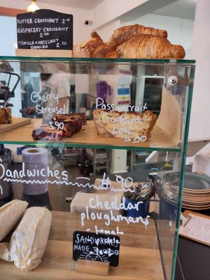 Cake counter at Gaard Coffee Hide in Sheffield