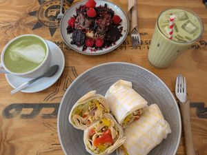 Last week's specials, pancakes and fajita wraps at Gaard Coffee Hide in Sheffield