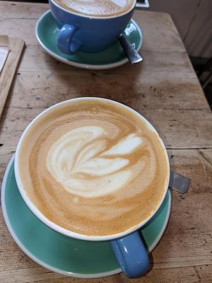 Oat latte at Gaard Coffee Hide in Sheffield