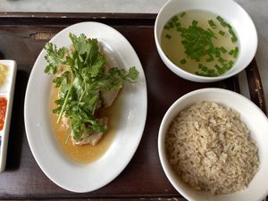 Vegan chicken rice  at Privé - Asian Civilisation Museum  in Central Singapore