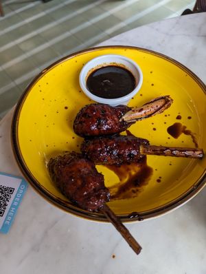 Vegan Pork Skewers at Privé - Asian Civilisation Museum  in Central Singapore