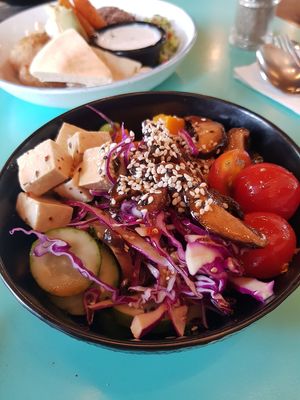 Asian Poke Brown Rice Bowl at Privé - Asian Civilisation Museum  in Central Singapore