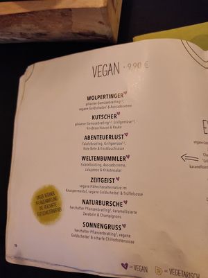 Vegane Burger at Hans im Glück in Leipzig