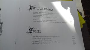 Menu: side order and dessert selection at Hans im Glück in Leipzig