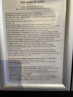 Menu  at La Cuisine Comptoir in Collioure