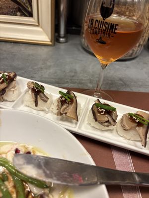 Shiitake sushi  at La Cuisine Comptoir in Collioure