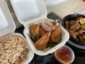 Chickn drum sticks.   Yum at Buddha's Vegan Restaurant in Toronto