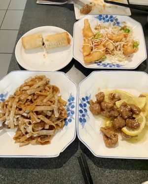 Pardon the poor presentation. We ate some before we remembered to take a photo    at Buddha's Vegan Restaurant in Toronto