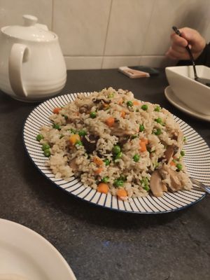Mushroom rice at Buddha's Vegan Restaurant in Toronto