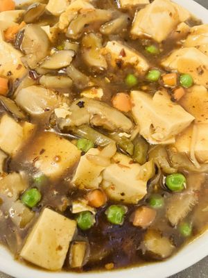 Mapo tofu  at Buddha's Vegan Restaurant in Toronto